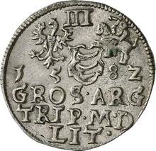 Trojak (3 groszy) 1582    "Lituania"
