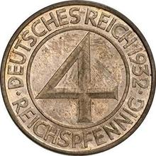 4 рейхспфеннига 1932 F  