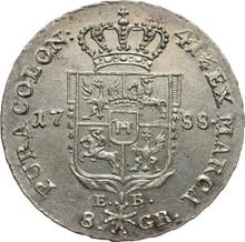 Dwuzłotówka (8 groszy) 1788  EB 