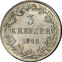 3 kreuzers 1848   