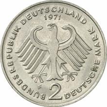 2 Mark 1971 F   "Konrad Adenauer"