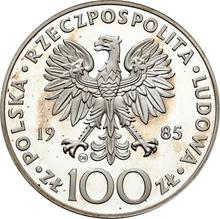 100 Zlotych 1985 CHI   "Papst Johannes Paul II"