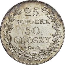 25 Kopeken - 50 Groszy 1842 MW  