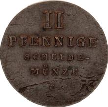 2 пфеннига 1834 C  