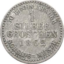 Silber Groschen 1862   