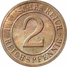 2 Reichspfennigs 1936 D  