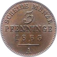 3 Pfennige 1863 A  