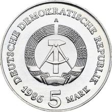 5 марок 1986 A   "Бранденбургские Ворота"