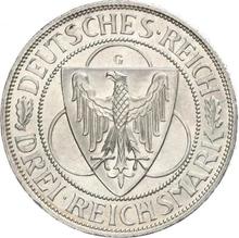 3 Reichsmarks 1930 G   "Liberación de Renania"