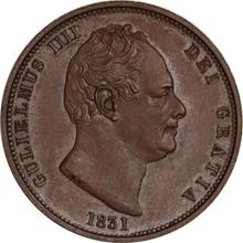 Halfpenny 1831   WW