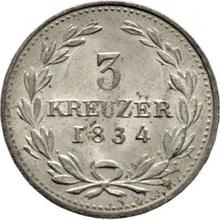 3 Kreuzer 1834   