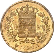 40 francos 1820 A  