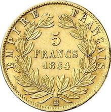 5 francos 1864 BB  