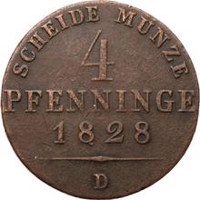 4 Pfennige 1828 D  