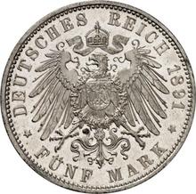 5 marcos 1891 D   "Bavaria"