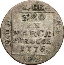 Grosz de plata (1 grosz) (Srebrnik) 1776  EB 