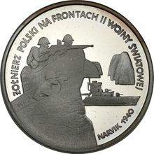100000 Zlotych 1991 MW  BCH "Battles of Narvik 1940"