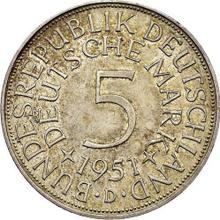 5 марок 1951 D  