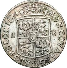 Ort (18 Groszy) 1684  TLB  "Curved shield"