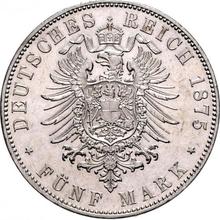 5 marcos 1876 G   "Baden"
