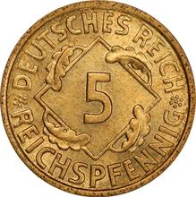 5 рейхспфеннигов 1935 F  