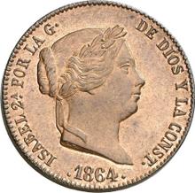 25 Centimos de Real 1864 Ba  