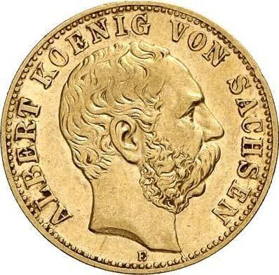 Anverso 10 marcos 1891 E "Sajonia" - valor de la moneda de oro - Alemania, Imperio alemán