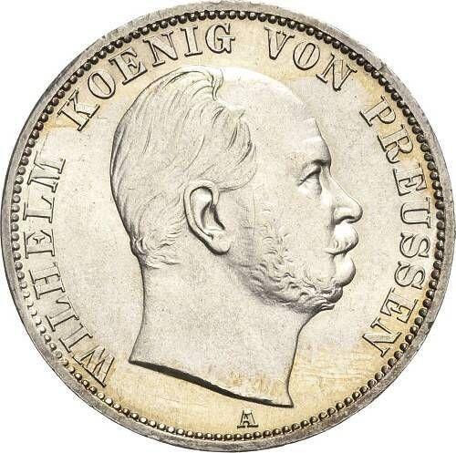 Obverse Thaler 1867 A - Silver Coin Value - Prussia, William I