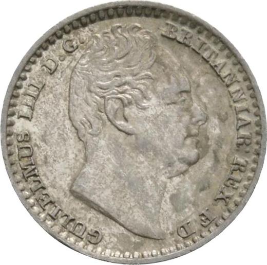 Anverso Penique 1833 "Maundy" - valor de la moneda de plata - Gran Bretaña, Guillermo IV