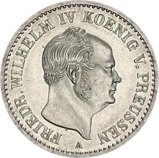 Obverse 1/6 Thaler 1854 A - Silver Coin Value - Prussia, Frederick William IV