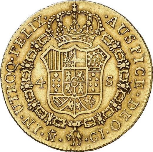 Revers 4 Escudos 1816 M GJ - Goldmünze Wert - Spanien, Ferdinand VII