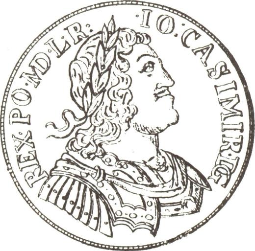 Аверс монеты - Талер 1652 года MW "Тип 1651-1652" - цена серебряной монеты - Польша, Ян II Казимир