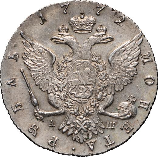 Reverso 1 rublo 1772 СПБ АШ T.I. "Tipo San Petersburgo, sin bufanda" - valor de la moneda de plata - Rusia, Catalina II