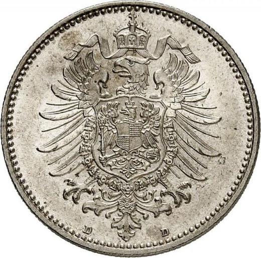 Reverso 1 marco 1873 D "Tipo 1873-1887" - valor de la moneda de plata - Alemania, Imperio alemán