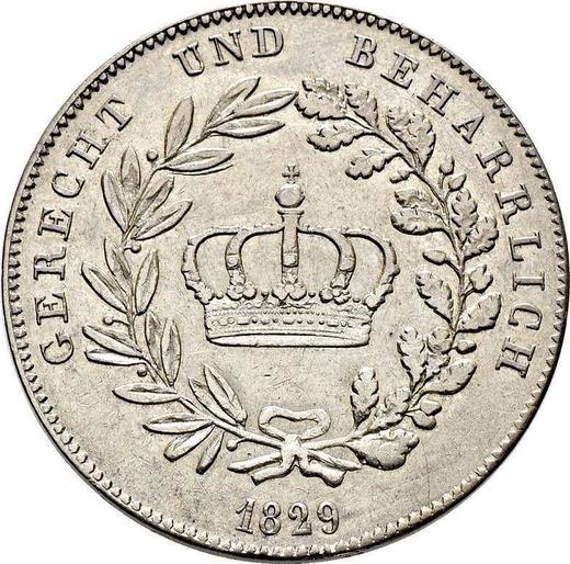 Реверс монеты - Талер 1829 года - цена серебряной монеты - Бавария, Людвиг I
