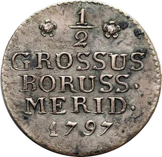 Реверс монеты - Полугрош (1/2 гроша) 1797 года B "Южная Пруссия" Серебро - цена серебряной монеты - Польша, Прусское правление
