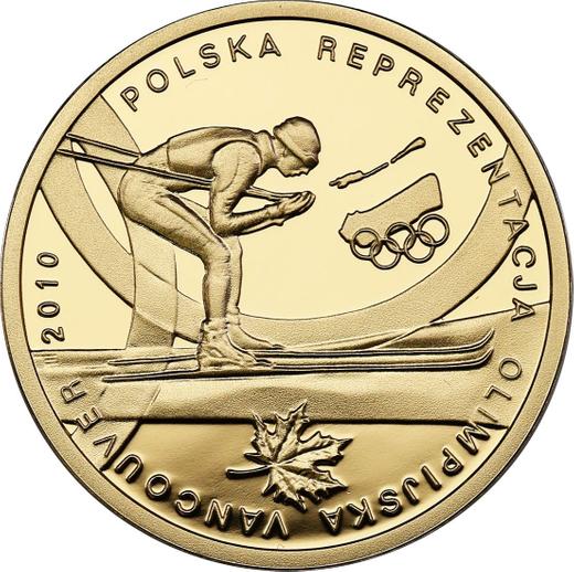 Reverso 200 eslotis 2010 MW ET "Selección olímpica de Polonia - Vancouver 2010" - valor de la moneda de oro - Polonia, República moderna