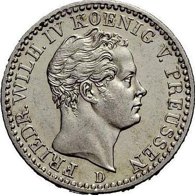 Anverso 1/6 tálero 1843 D - valor de la moneda de plata - Prusia, Federico Guillermo IV