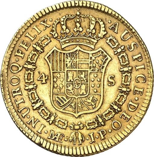 Rewers monety - 4 escudo 1814 JP - cena złotej monety - Peru, Ferdynand VII