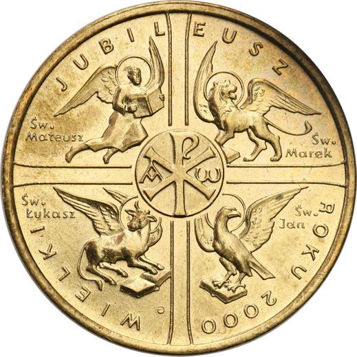 Реверс монеты - 2 злотых 2000 года MW EO "Великий юбилей 2000 года" - цена  монеты - Польша, III Республика после деноминации