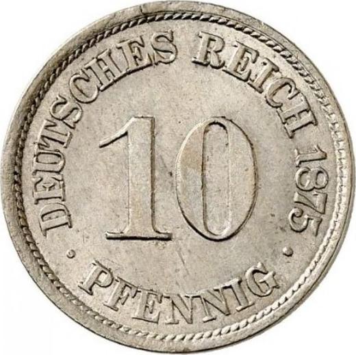 Anverso 10 Pfennige 1875 J "Tipo 1873-1889" - valor de la moneda  - Alemania, Imperio alemán
