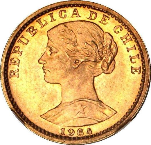 Аверс монеты - 20 песо 1964 года So - цена золотой монеты - Чили, Республика