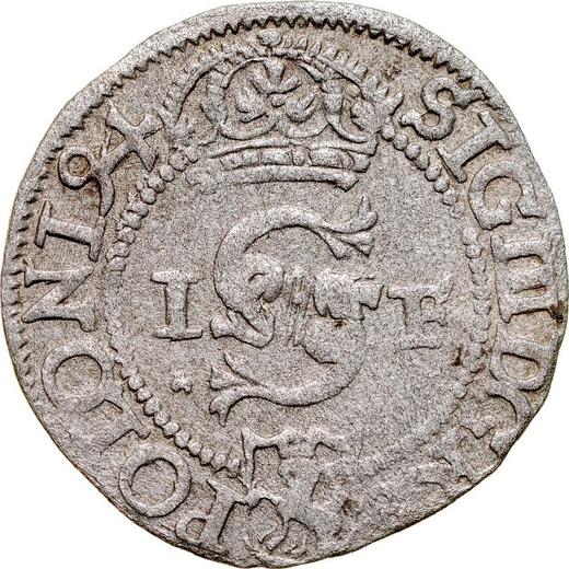 Аверс монеты - Шеляг 1594 года IF "Олькушский монетный двор" - цена серебряной монеты - Польша, Сигизмунд III Ваза