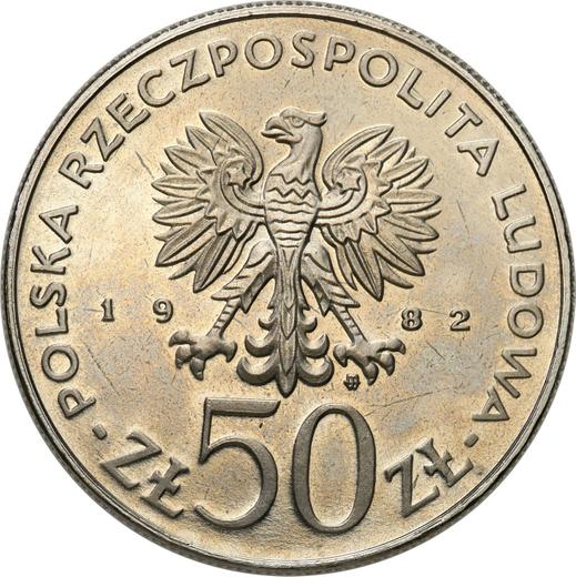Аверс монеты - Пробные 50 злотых 1982 года MW EO "Болеслав III Кривоустый" Никель - цена  монеты - Польша, Народная Республика