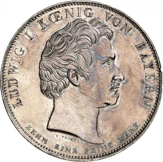 Awers monety - Talar 1831 "Otwarcie legislatury" - cena srebrnej monety - Bawaria, Ludwik I
