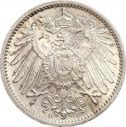 Reverso 1 marco 1900 D "Tipo 1891-1916" - valor de la moneda de plata - Alemania, Imperio alemán