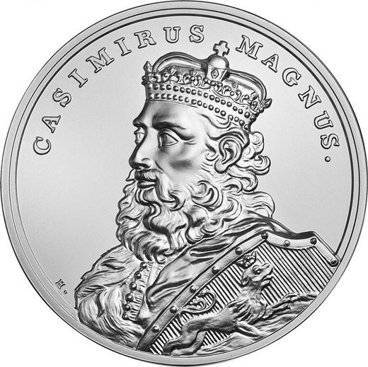Reverso 50 eslotis 2014 MW "Casimiro III el Grande" - valor de la moneda de plata - Polonia, República moderna
