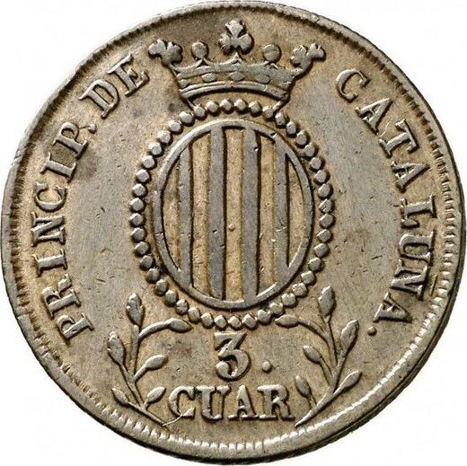 Реверс монеты - 3 куарто 1840 года "Каталония" - цена  монеты - Испания, Изабелла II