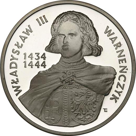 Reverse 200000 Zlotych 1992 MW ET "Ladislas III of Varna" Half-length portrait - Silver Coin Value - Poland, III Republic before denomination