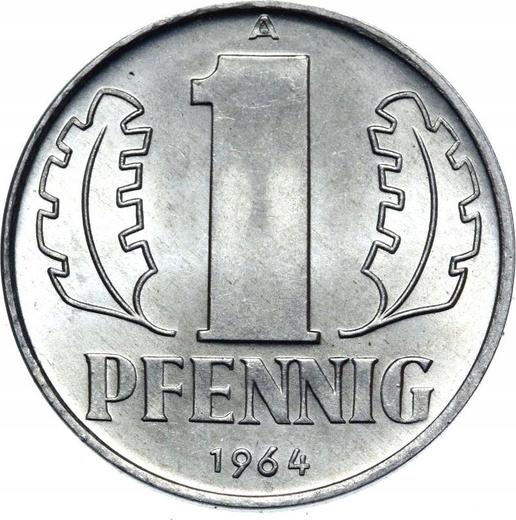 Аверс монеты - 1 пфенниг 1964 года A - цена  монеты - Германия, ГДР